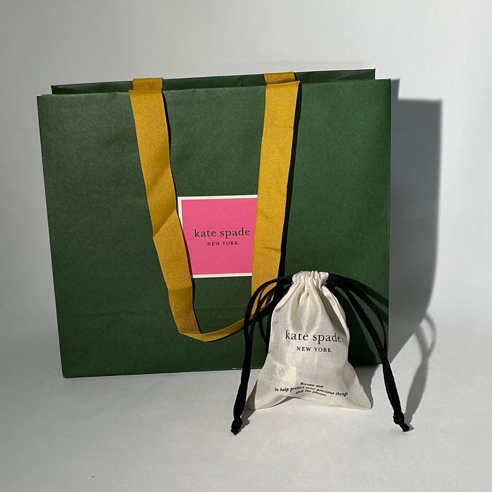 Kate Spade Green Bag with Yellow Handles